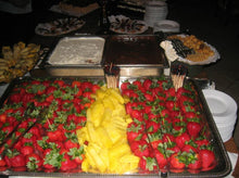 Load image into Gallery viewer, Strawberry, Pineapple &amp; Chocolate. Show Cooking Catering or Drop Off Catering
