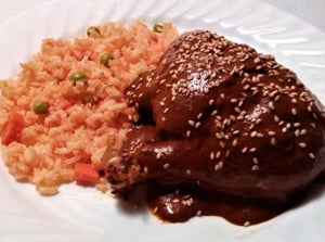 Chicken Mole, Rice