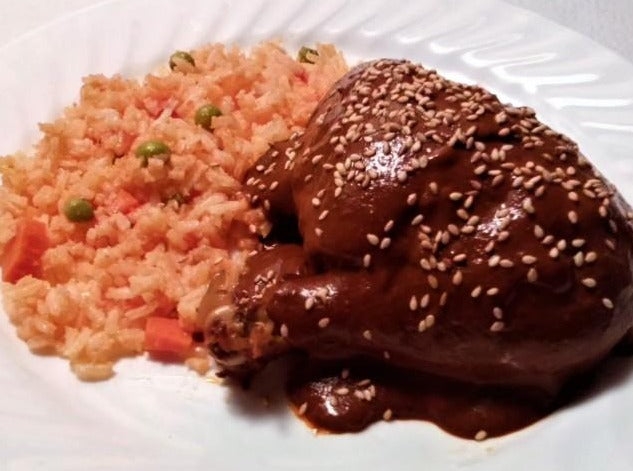 Chicken Mole, Rice