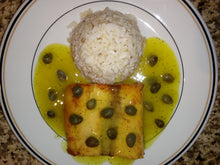 Load image into Gallery viewer, Salmon with Lemon Caper Sauce, Rice
