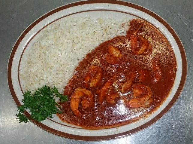 Shrimp Diablo, Rice