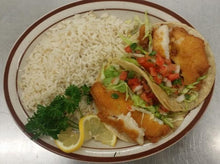 Load image into Gallery viewer, Fish Tacos, Rice, Beans
