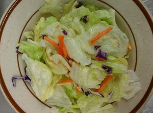 Salmon, Rice, Salad