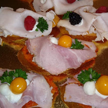 Load image into Gallery viewer, French Tartine, Humus Spread, Ham, Crème Fraîche
